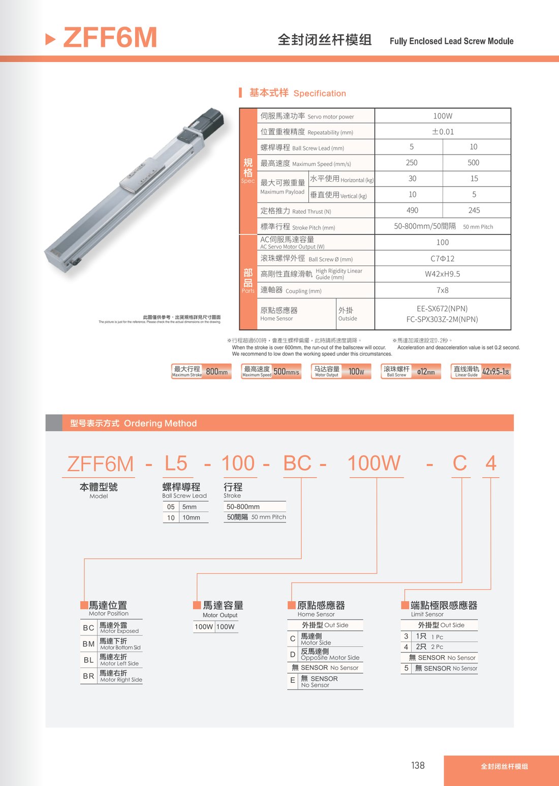 全封闭丝杆模组