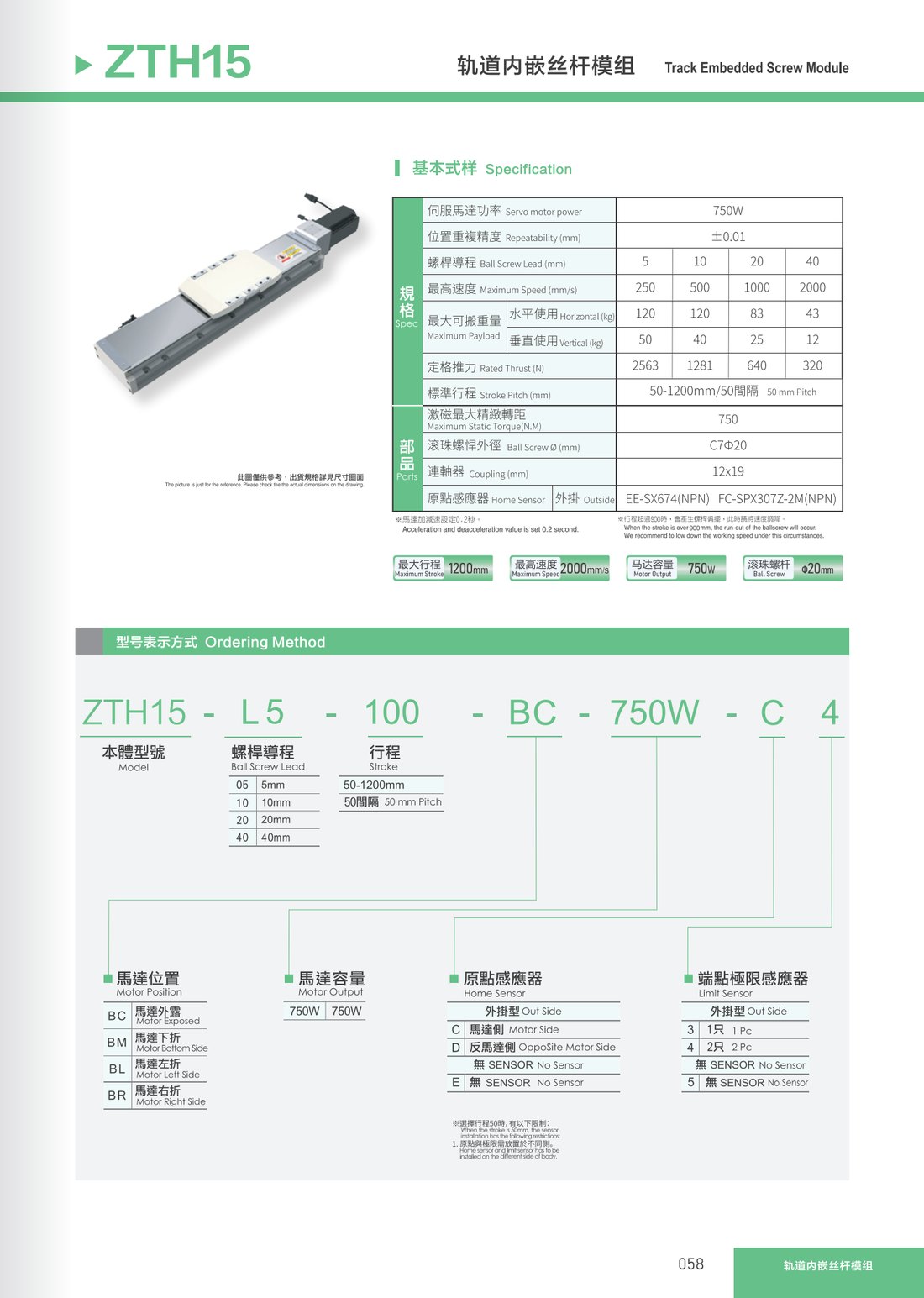 轨道内嵌丝杆模组