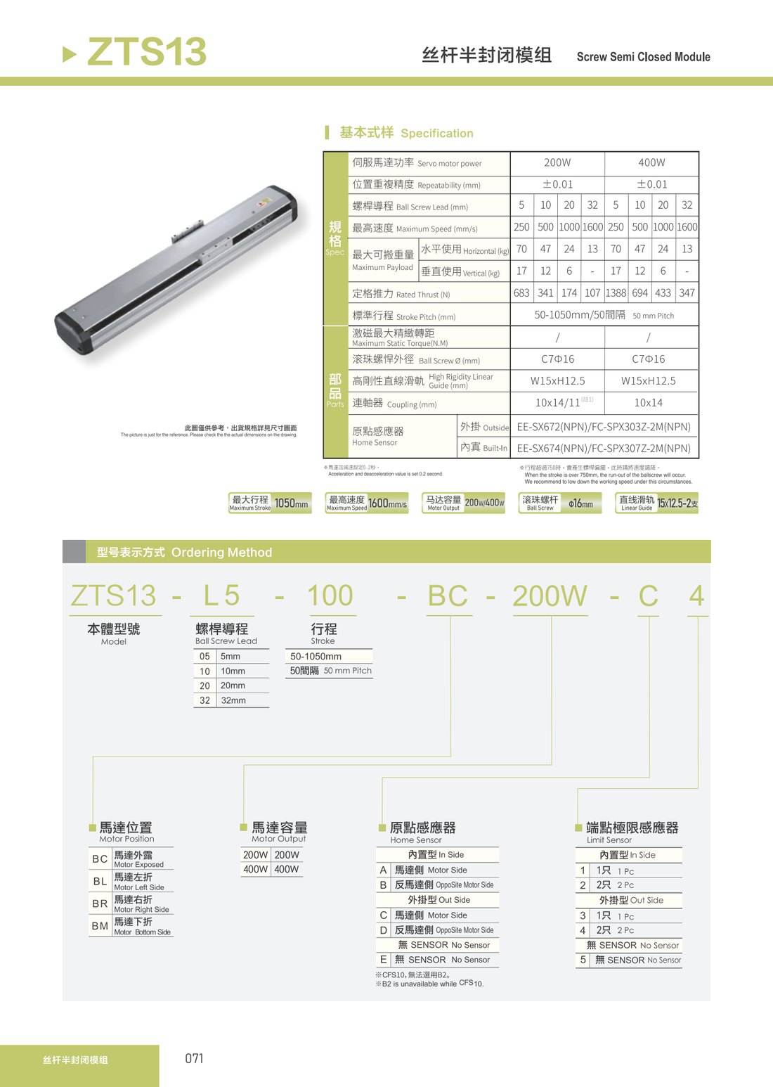 丝杆半封闭模组