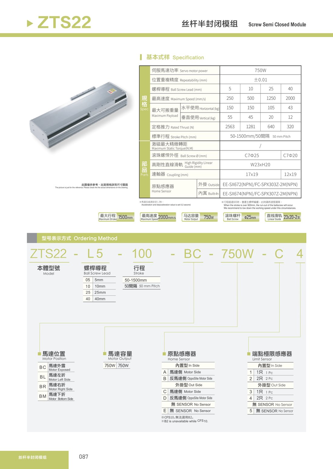 丝杆半封闭模组
